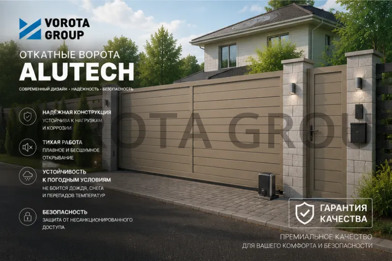 Откатные ворота Alutech Prestige (выс. х  шир.) 2085*3750 возможна встр.калитка