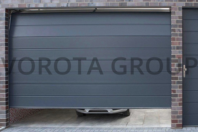 Откатные гаражные ворота Doorhan темно-серые 3000x1800