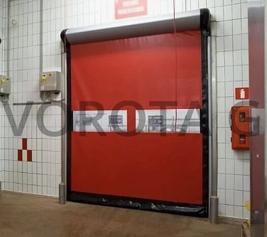 Противопожарные ворота Alutech красные 2400х3000